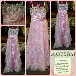 🔮 ETHEREAL PRINCESS PINK ICE PROM DRESS GOWN